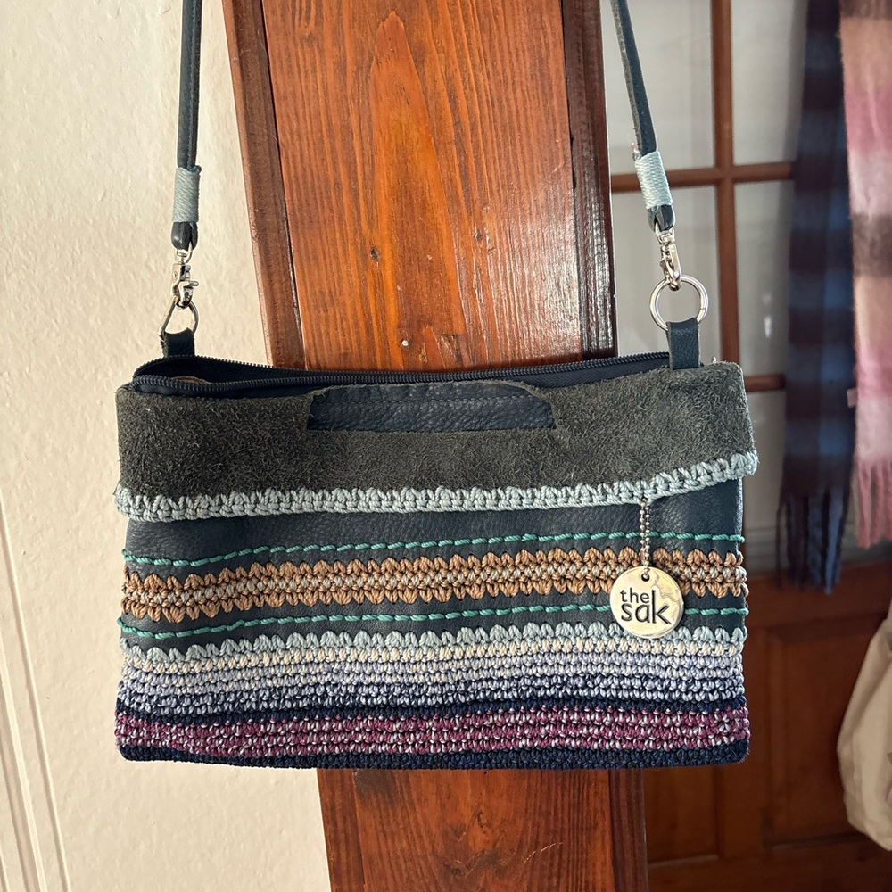 The Sak hand crocheted multicolor Crossbody Bag